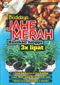 Budidaya jahe merah hasilkan hingga 3x lipat